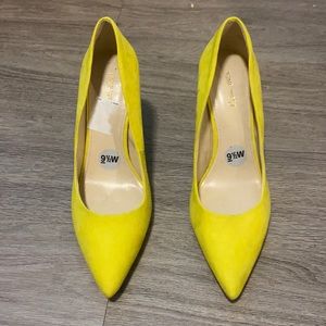 Yellow Suede Pumps by Nine West